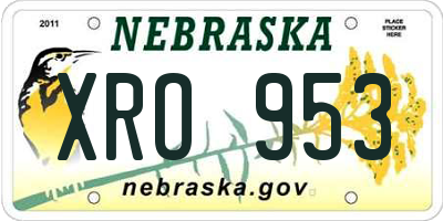 NE license plate XRO953