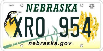NE license plate XRO954