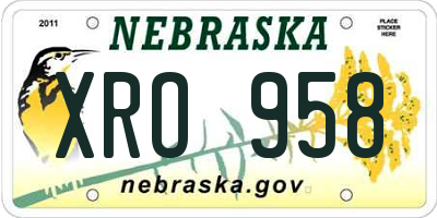 NE license plate XRO958