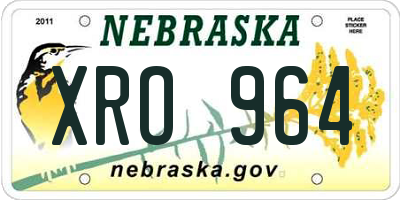 NE license plate XRO964