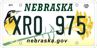 NE license plate XRO975