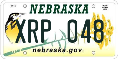 NE license plate XRP048