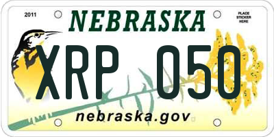 NE license plate XRP050