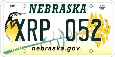 NE license plate XRP052