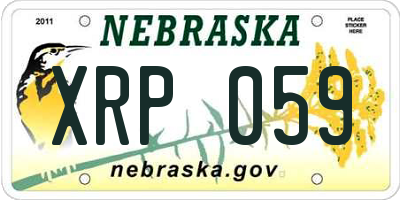 NE license plate XRP059