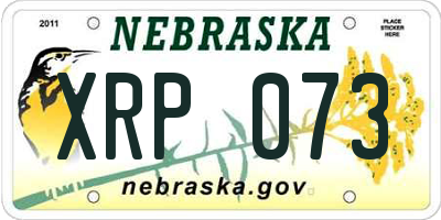 NE license plate XRP073
