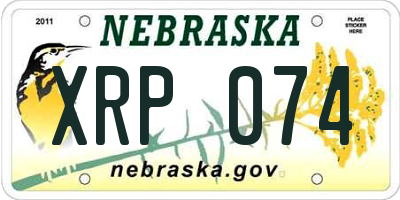 NE license plate XRP074
