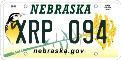 NE license plate XRP094