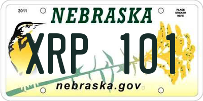 NE license plate XRP101