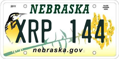NE license plate XRP144