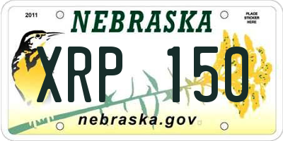 NE license plate XRP150