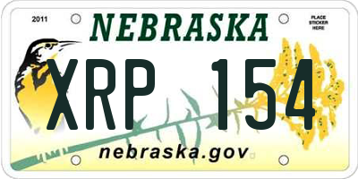 NE license plate XRP154