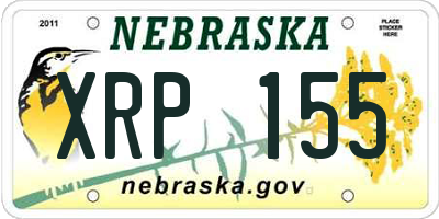 NE license plate XRP155