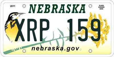 NE license plate XRP159