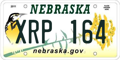 NE license plate XRP164