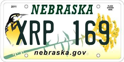 NE license plate XRP169