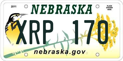 NE license plate XRP170