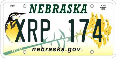 NE license plate XRP174