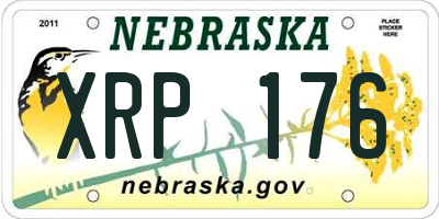 NE license plate XRP176