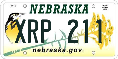 NE license plate XRP211