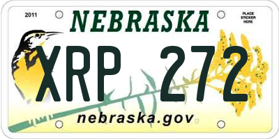 NE license plate XRP272