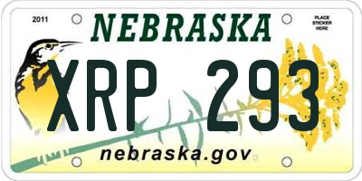 NE license plate XRP293