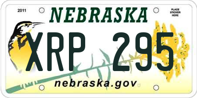 NE license plate XRP295