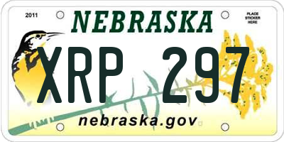 NE license plate XRP297