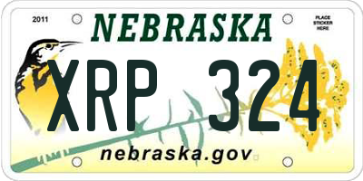 NE license plate XRP324