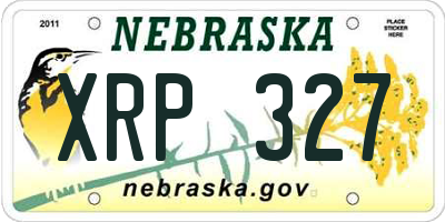 NE license plate XRP327
