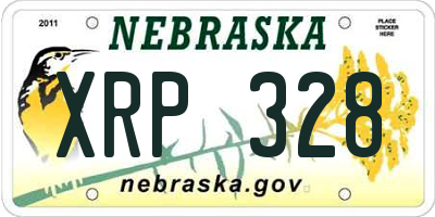 NE license plate XRP328