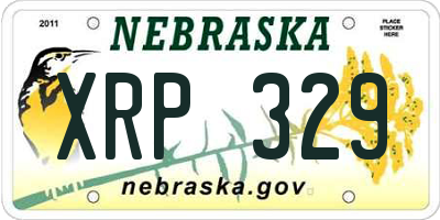 NE license plate XRP329