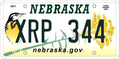 NE license plate XRP344