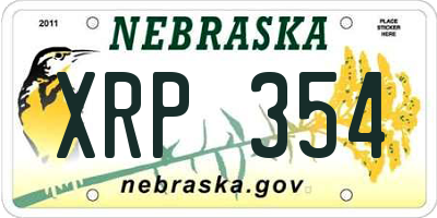 NE license plate XRP354