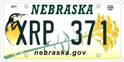 NE license plate XRP371