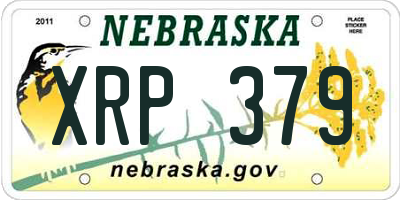 NE license plate XRP379