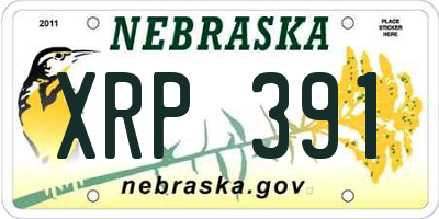 NE license plate XRP391