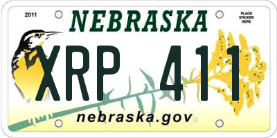 NE license plate XRP411