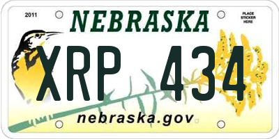 NE license plate XRP434