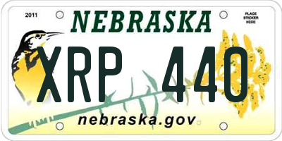 NE license plate XRP440