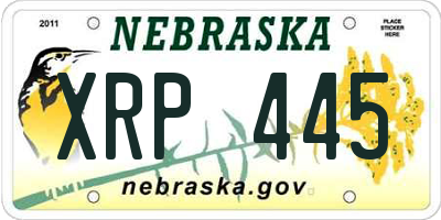 NE license plate XRP445