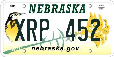 NE license plate XRP452
