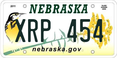 NE license plate XRP454