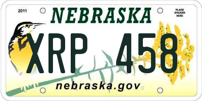 NE license plate XRP458