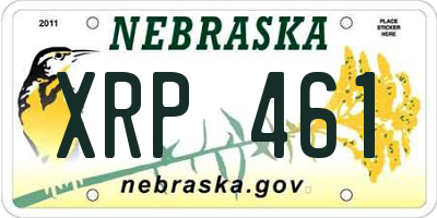 NE license plate XRP461