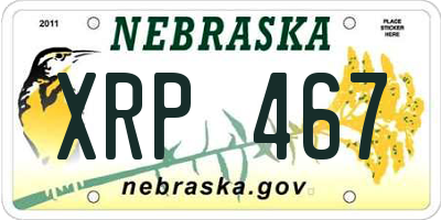 NE license plate XRP467