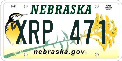 NE license plate XRP471