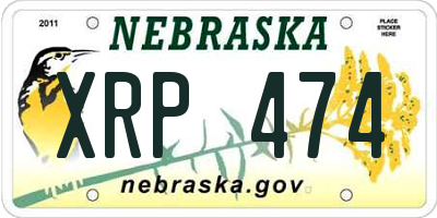 NE license plate XRP474