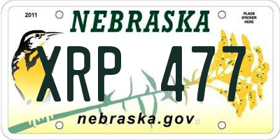NE license plate XRP477