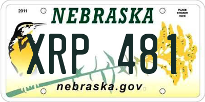 NE license plate XRP481